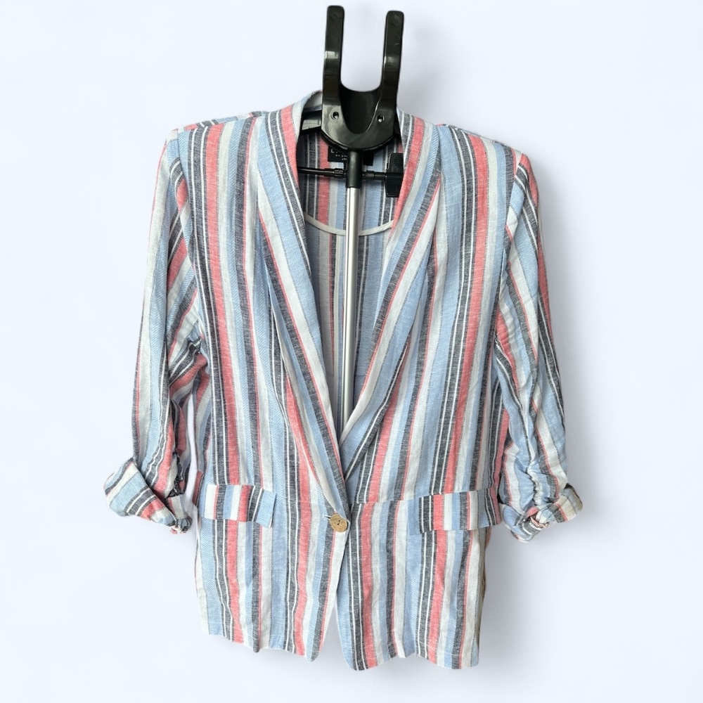 Laudry by Sheli Segal striped blazer, size L